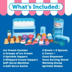 Learning Resources Swirly Scoops Ice Cream Shoppe -Hape Shop ler9278.f4 backofbox