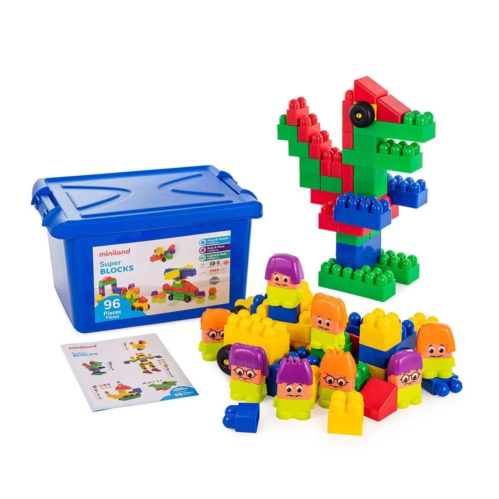 Miniland Super Blocks Construction Game 96 Units 1 Miniland Super Blocks Construction Game 96 Units