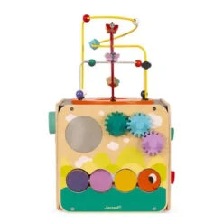 Janod Multi-Activity Looping Activity Cube -Hape Shop multi activity looping toy wood 3 1 1