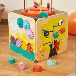 Janod Multi-Activity Looping Activity Cube -Hape Shop multi activity looping toy wood 3 1
