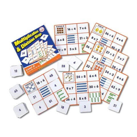 Multiplication And Division Bingo Level 2 1 Multiplication And Division Bingo Level 2