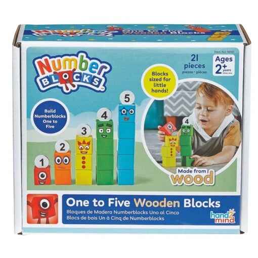 Learning Resources Numberblocks One To Five Wooden Blocks Set - Image 2