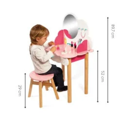 Janod P'Tite Miss Dressing Table (wooden) -Hape Shop p tite miss dressing table wood 3 1