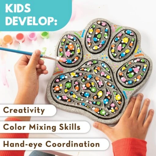 MindWare Paint Your Own Stepping Stone: Paw Print - Image 5