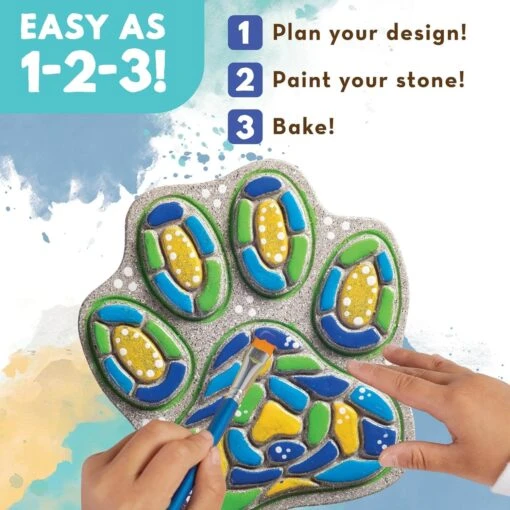 MindWare Paint Your Own Stepping Stone: Paw Print - Image 6