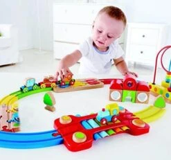 Hape Rainbow Puzzle Railway -Hape Shop rainbow puzzle railway 2 1