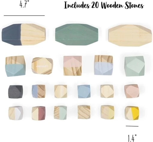 Janod Wooden Stacking Stone - Image 2