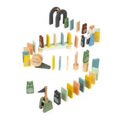 Janod SWEET COCOON WOODEN DOMINOES -Hape Shop sweet cocoon dominoes cogs 1