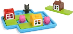Smart Games Three Little Piggies Deluxe -Hape Shop three little piggies logic puzzle