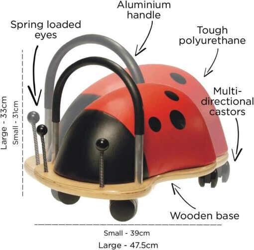 Wheelybug Ride On – Small Ladybird - Image 2