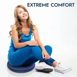 Wiggle Antimicrobial Seat Sensory Cushion – Blue 27cm – Flexible Alternative Seating – By Bouncyband -Hape Shop wigglecushion 2