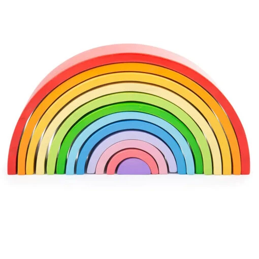 BIGJIGS Wooden Stacking Rainbow - Large - Image 2