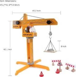 Hape Wooden Crane Lift -Hape Shop woodentoycrane 1